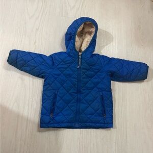 L.L. Bean Royal Blue Quilted Jacket with Fleece Lining
